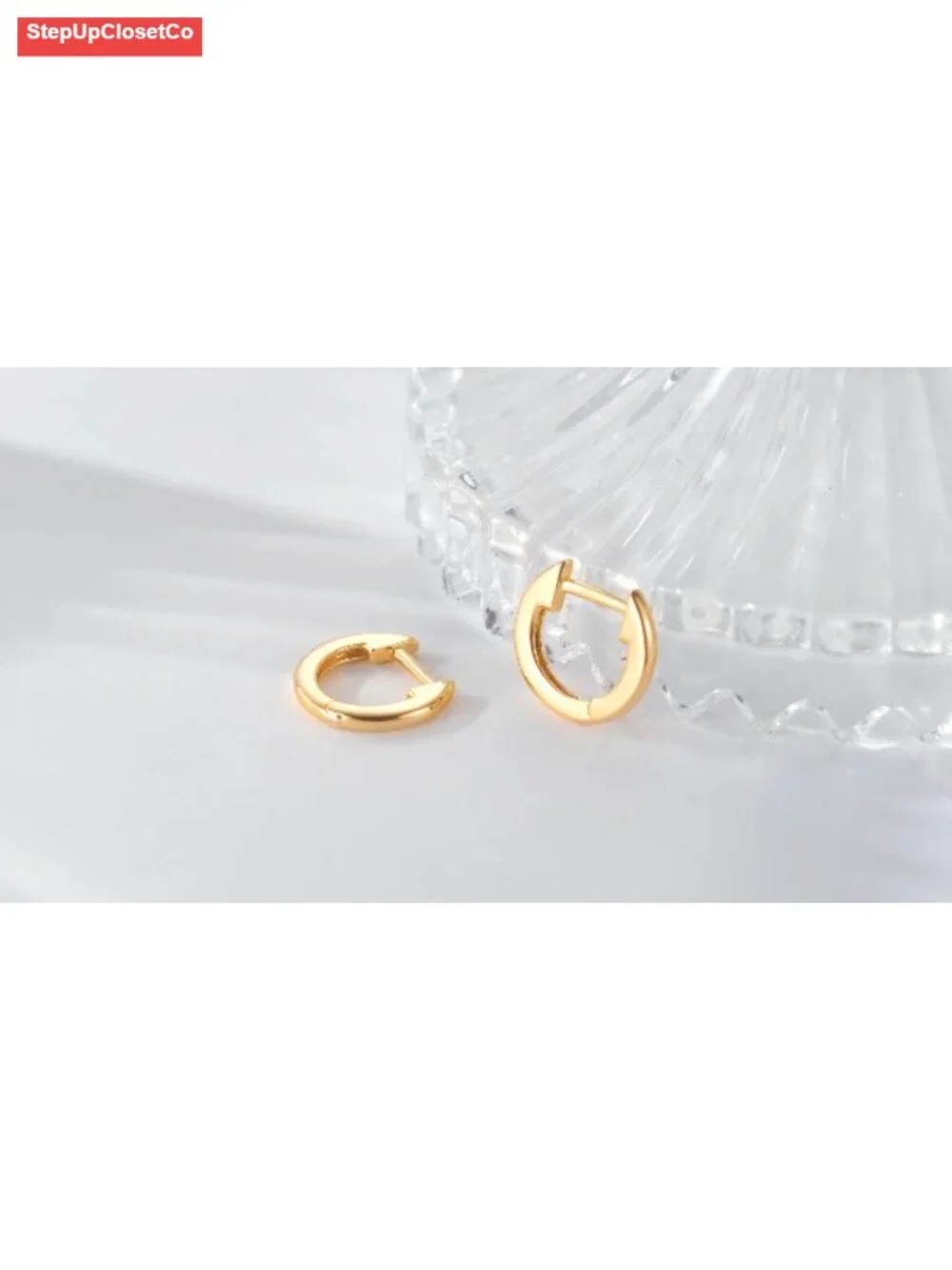 14K Gold Huggie Hoop Earrings for Women Minimalist Small Lightweight Sensitive